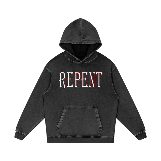 Obey & Abide Acid Wash Oversize Hoodie - Repent